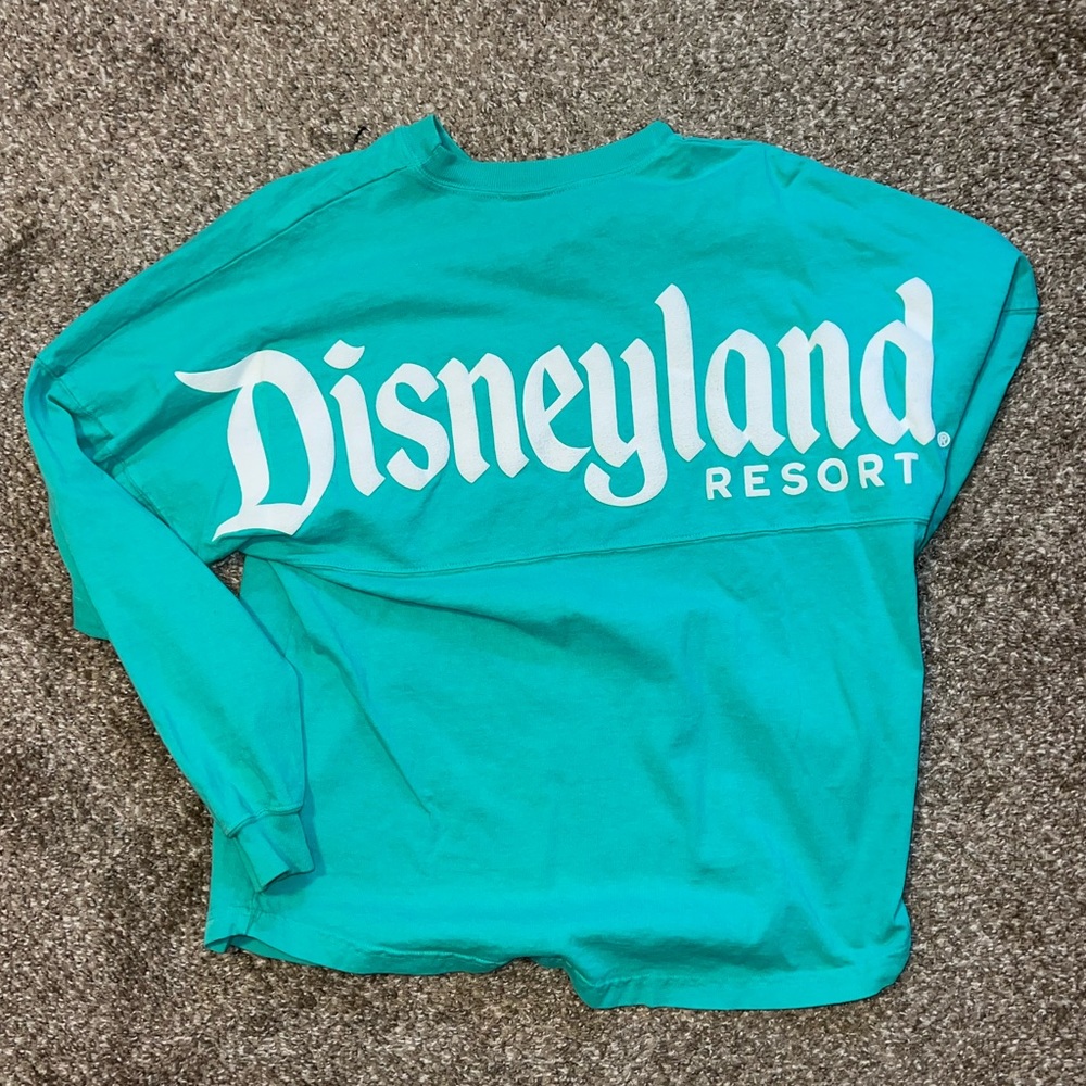 Long sleeve loose fit teal Disneyland t-shirt